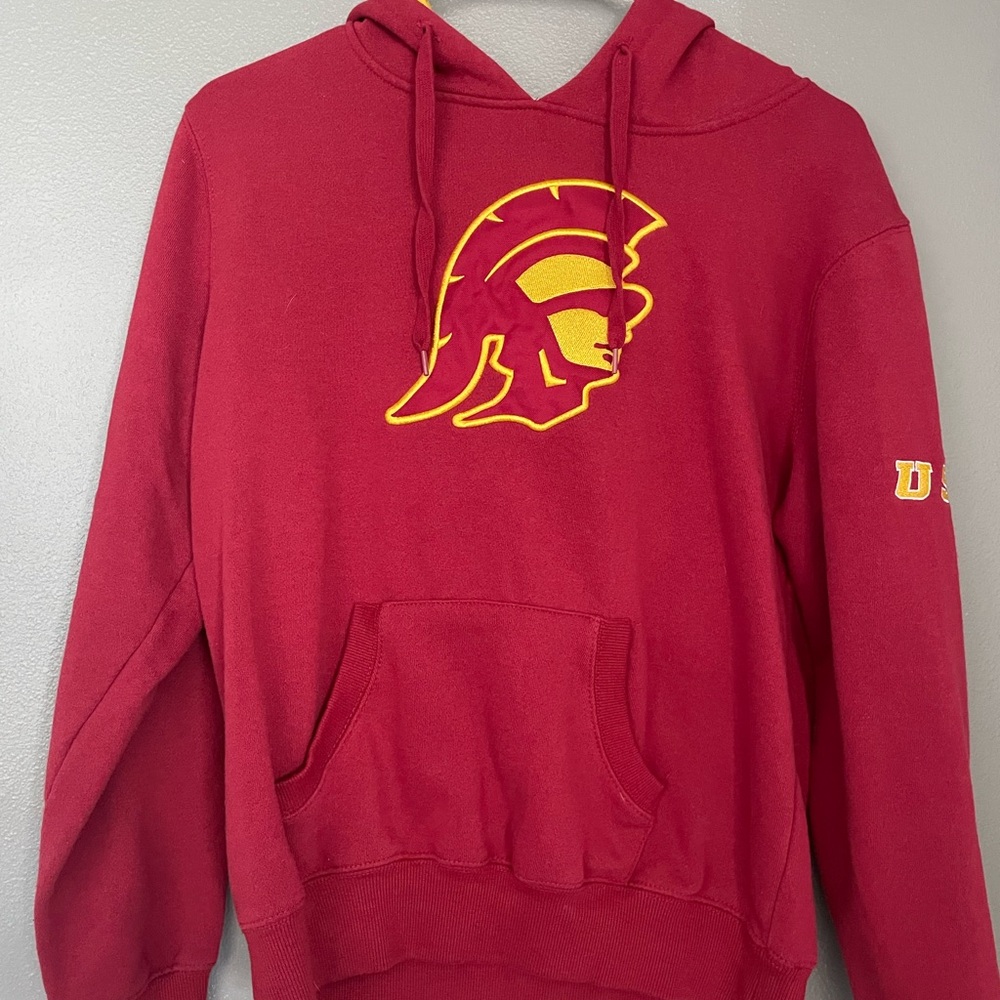 Colosseum Maroon Hoodie with Yellow Emblem
